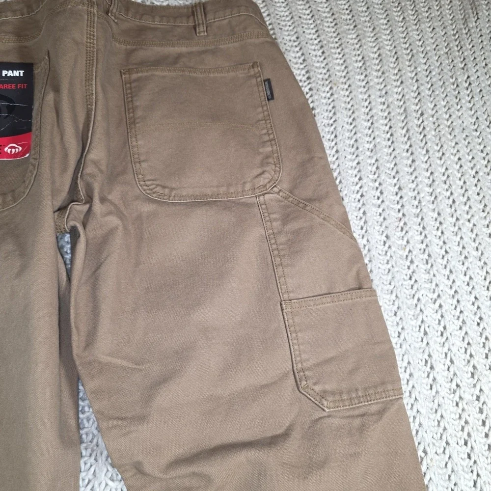 NWT Wolverine Hammerloop Carpenter Work Pants Men's 44x34 Beige Brown 100%cotton